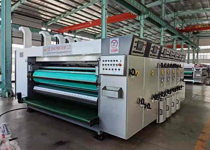 Three Colors Corrugated Box Printing Machine With Slotter Die Cutter