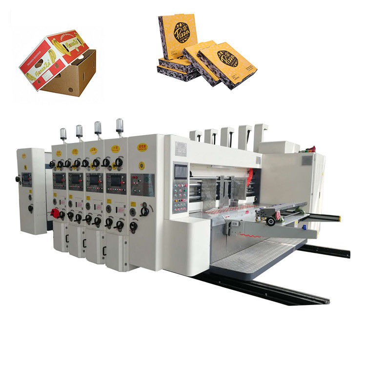 Flexo 1-6colors Corrugated Box Printing Machine  Automatic high speed  pizza shipping box making machine