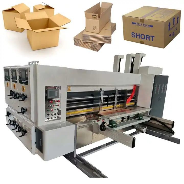 Plate Size 1200x2400mm Corrugated Box Printing Machine With Electric Or PLC Control System And Voltage 380V50Hz For Production