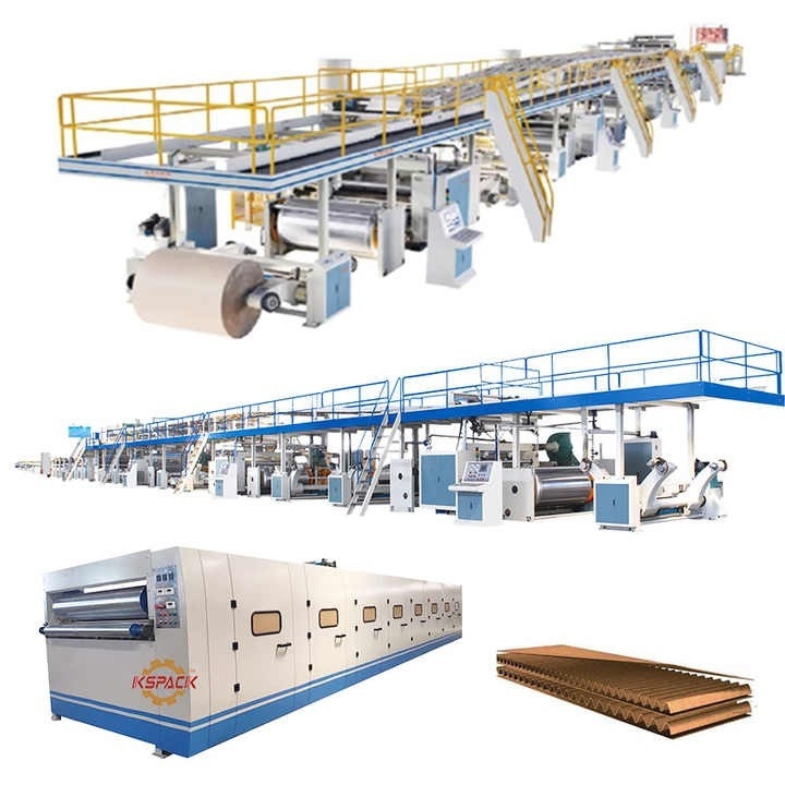 80 Speed Automation 3 Ply Corrugated Board Production Line 1600mm Width