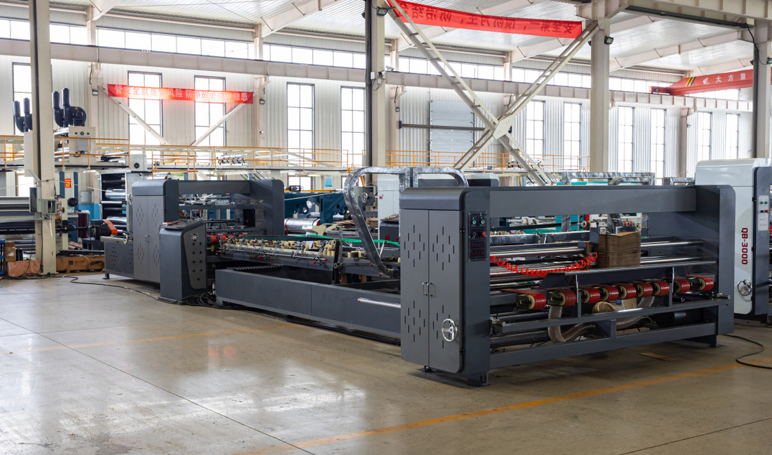Cardboard Box Folder Gluer Machine With 12Kw 380v Voltage And Simens ABB Motor
