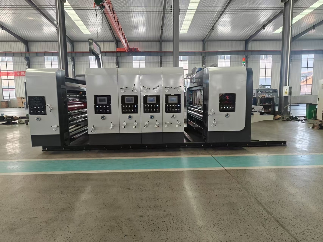 Flexo 3 Color Printer Cardbaord Corrugated Board Slotter Die Cutter With Knives Machine