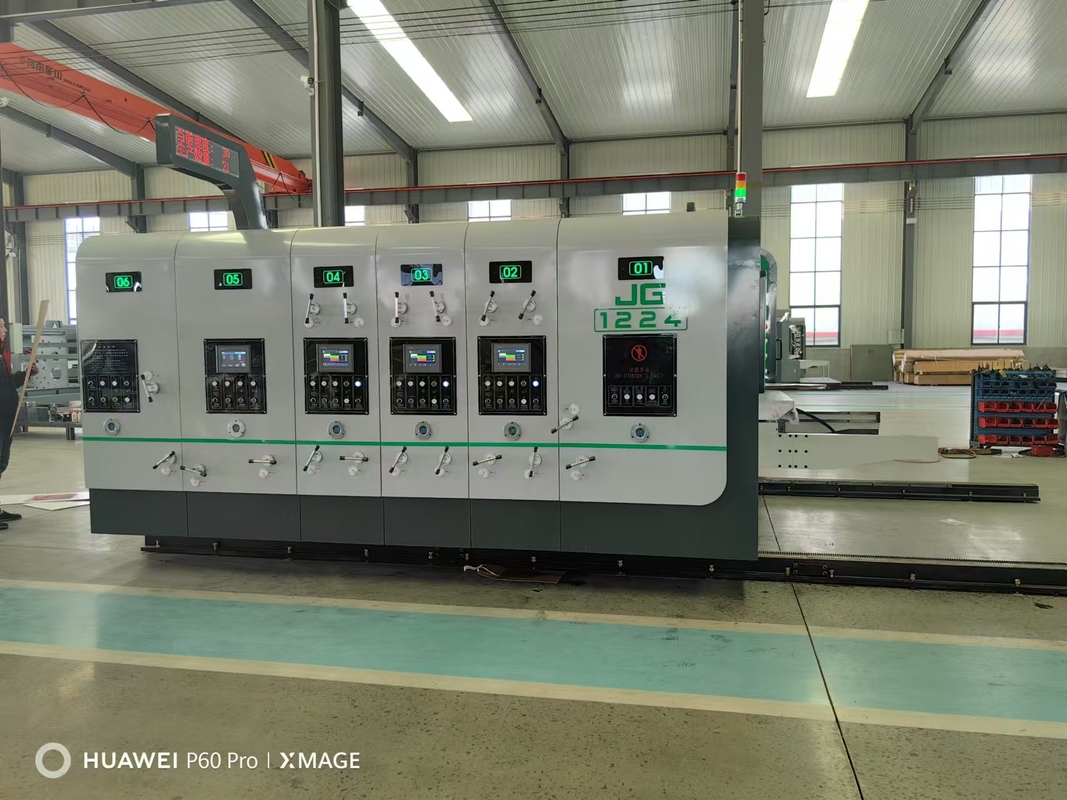 Flexo 3 Color Printer Cardbaord Corrugated Board Slotter Die Cutter With Knives Machine