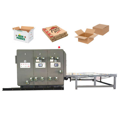 آلة طباعة فلكسو ذات تغذية سلسلة شبه أوتوماتيكية لإنتاج الورق المقوى، آلة تشقيب وتشكيل القوالب لصناعة الكرتون المضلع